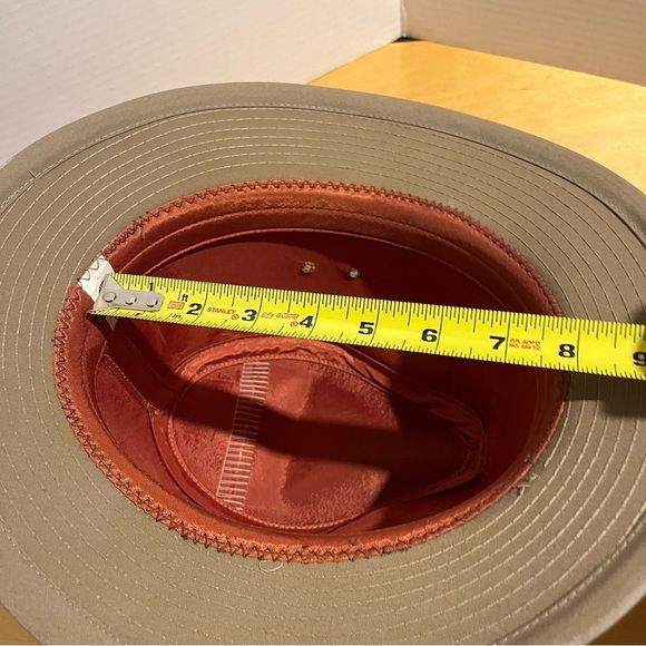 Vintage United Hatters Cap & Millinery Fedora Hat w Pleated Ribbon USA Size L - Picture 10 of 10